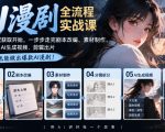 AI漫剧全流程实战课｜从小说授权获取开始，一步步走完剧本改编、素材制作、分镜拆分、AI生成视频、剪辑出片全流程
