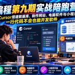 【无水印】《AI编程第九期实战陪跑营》教你用Cursor搭建数据库、制作网站、电脑软件与小程序，一行代码不会也能开发软件